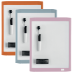 Magnetinė lentelė ra&scaron;ymui NOBO 216x280mm, su kempinėle ir ra&scaron;ikliu, pastelinių spalvų rėmelis