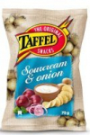 Tra&scaron;kučiai TAFFEL, grietinės ir svogūnų skonio, 75 g