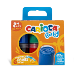 Dažai pie&scaron;ti pir&scaron;tais mažyliams CARIOCA BABY 2+, 6 x 80 ml