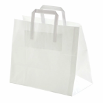 Baltas popierinis mai&scaron;elis su rankenėle 400x180x390  mm