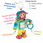 Pakabinamas lavinamasis kūdikio žaislas &bdquo;Robotas Rustis&ldquo;