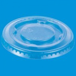 Vienkartinis dangtelis 60 ml padažo indeliui, skaidrus, PET, D 6,2 cm, 100 vnt.