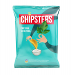 Bulvių tra&scaron;kučiai CHIPSTER'S, grietinės skonio, su žolelėmis, 60 g
