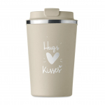 Termo puodelis HUGS AND KISSES beige
