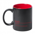 Puodelis BOSAS SU PLANU (black/red)