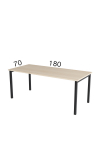 Biuro stalas UNIKA U | 70 cm x 180 cm