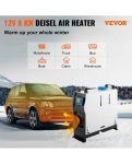 Dyzelinis oro &scaron;ildytuvas 8KW automobilių &scaron;ildytuvas 12V dyzelinis stovėjimo &scaron;ildytuvas su LCD jungikliu nuotolinio valdymu