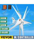 VEVOR 12V vėjo turbinos generatorius 300W-500W su valdikliu 3 5 menčių maža vėjo turbina, skirta naudoti namuose Mažas triuk&scaron;mas