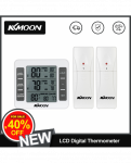 Skaitmeninis termometras LCD temperatūros orų stoties matuoklis, belaidis lauko siųstuvas, matavimas C/F maksimalaus minimalaus