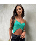 Nauja mada Naktinis klubas seksualus Backless Camisole Tops moterims O-neck Camisole Slim Shortsleeve