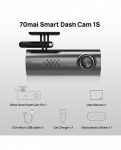 70mai Car DVR 1S APP Angli&scaron;kas valdymas balsu 70mai 1S D06 1080P HD Night Vision 70mai 1S Dash Camera Recorder WiFi 70mai Dash