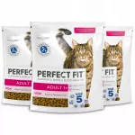 Suaugusių kačių pa&scaron;aras PERfect Fit su la&scaron;i&scaron;a, 3 x 750 g