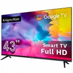 43" FHD i&scaron;manusis televizorius Kruger&Matz, Google, WiFi, DVB-T2, H.265 HEVC