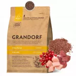 Sausas ėdalas mažų veislių suaugusiems &scaron;unims Grandorf, 4 mėsos, 1 kg
