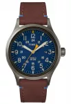 Vyri&scaron;kas laikrodis su ruda apyranke TIMEX, atsparus vandeniui, su ap&scaron;vietimu