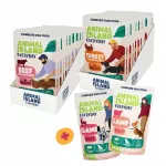 &Scaron;unų konservai Animal Island, kalakutiena ir jautiena, 20&times;150 g + dovana