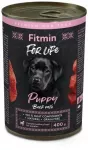 &Scaron;unų konservai Fitmin For Life jauniems &scaron;uniukams su jautiena, 400 g