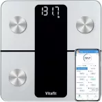 Vonios svarstyklės Vitafit VT7018, tikslumas 0,05 kg, su programėlės funkcija