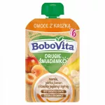 Vaisių desertas Bobovita su abrikosais, obuoliais, bananais ir grūdų ko&scaron;e, 100 g