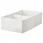 Dėžė su skyriais IKEA KNOCK 20x34x10 balta