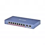 Komutatorius HIKVISION DS-3E0310HP-E, 8x PoE, 2x uplink, 1x HiPoE, 110 W