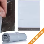 Siuntų vokai ROSFIX balti, LDPE, 450x600 mm, su juostele, 100 vnt.