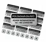 Atspindintys balti lipdukai drono operatoriaus numeriui
