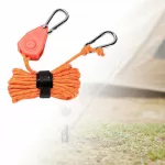Virvės įtempiklis su troseliu, 4 mm, oranžinis