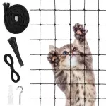 Katinų balkono tinklas su premium viela, 3x8 m