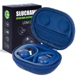 Belaidės ausinės su &bdquo;Bluetooth&ldquo;, TWS, Lemon Blue, su įkraunama dėžute