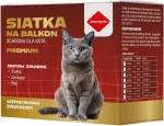 Katės balkono apsauginis tinklas su vieliniu sutvirtinimu, montuojamas be gręžimo, 5x2 m