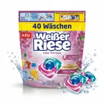 Skalbimo kapsulės Weisser Riese Color Trio-Caps su orchidėjų aromatu, 40 skalbimų