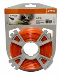 Pjovimo virvė Stihl, kvadratinė, 2,4 mm, 41 m, oranžinė