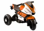 Vaiki&scaron;kas oranžinis Troika motociklas su LED žibintais ir MP3