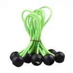 Elastingos virvutės su kamuoliukais, 10 vnt., palapinėms ir tentams, Green