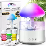Oro drėkintuvas&ndash;jonizatorius su aromaterapija, naktine lempute RAIN ir 3 aliejais