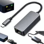 USB-C tinklo adapteris, 2.5 Gbps Ethernet HUB