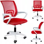 Biuro kėdė su ratukais SMART, ergonomi&scaron;ka, raudona, JUMI