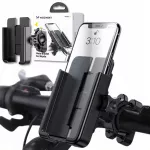Dviračio ir motociklo telefono laikiklis, metalinis, 360&deg; sukimasis