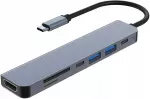 USB C &scaron;akotuvas Baolongking, 7in1, su 4K HDMI i&scaron;ėjimu