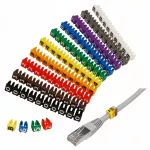 Kabelių žymekliai DIGITS 0&ndash;9, 1,5&ndash;2,5 mm, 10x10 vnt., 100 vnt.