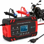 Universalus 12V/24V įkroviklis automobiliams, motociklams, valtims ir vejapjovėms