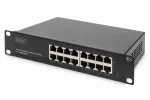 Tinklo jungiklis Digitus, 10 colių, 16 prievadų, Gigabit Ethernet, nevaldomas