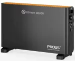 Konvektorinis radiatorius Prous, 2000 W, antracito spalvos