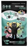 &Scaron;unų ėdalas Lucky Lou Food Code Mono su upėtakiu, 340 g