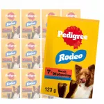 &Scaron;unų skanėstai PEDIGREE Rodeo su jautiena, 12 x 123 g