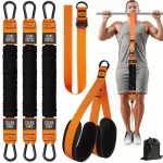 Prisitraukimų gumų rinkinys, 225 lbs, 3 vnt., reguliuojama atrama