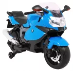 Vaiki&scaron;kas elektrinis motociklas BMW K1300S 12V su LED, garsiakalbiu ir &scaron;oniniais ratukais