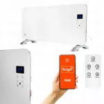 Stiklinis elektrinis &scaron;ildytuvas 2000W su LED ir WiFi