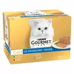 Konsistencijos pa&scaron;tetas katėms Gourmet Gold, skirtingų skonių, 24 x 85 g